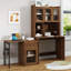 Bureau d'ordinateur polyvalent avec bureau rotatif, bibliothèque et armoires à porte en verre pour le bureau à domicile ou le bureau-1600104353