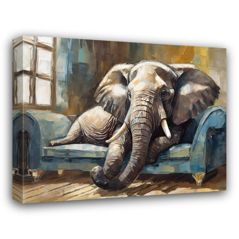«Elephant Couch» sur toile, H 32 po x l 26 po