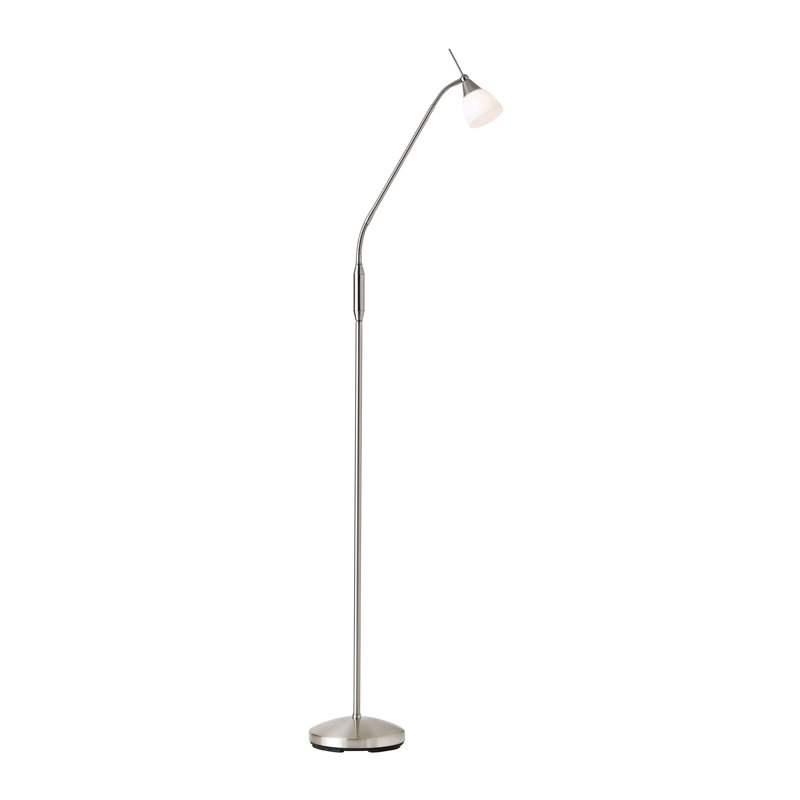 Sipos 163.5cm Task Floor Lamp, Satin Chrome