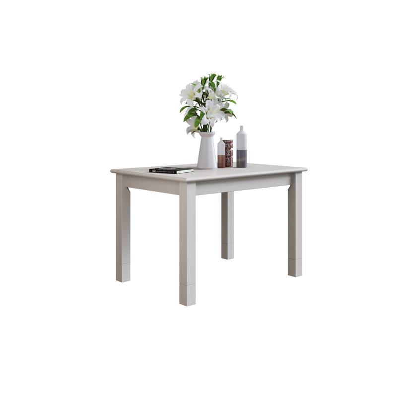 Providence Pine Solid Wood Dining Table, White