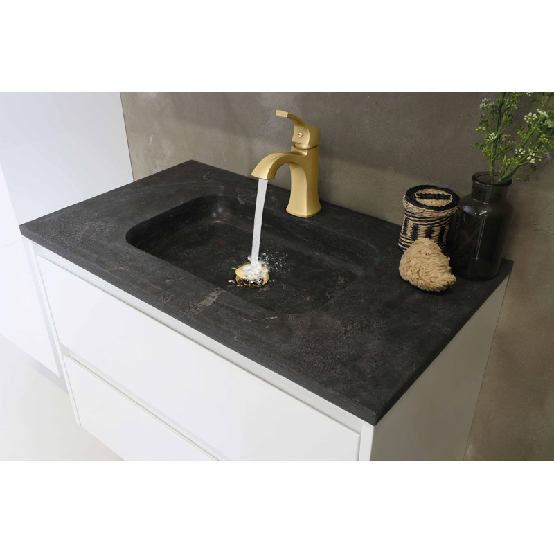 Single Hole Bathroom Faucet with Premium Brass Construction, Easy Install Lead-Free Design for Sink, Bathtub, Shower, Gold