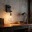 Ensemble de 2 appliques murales modernes noires en forme de goutte de pluie avec abat-jour en verre soufflé à la main pour meuble-lavabo, salon, chambre à coucher et couloir Modern