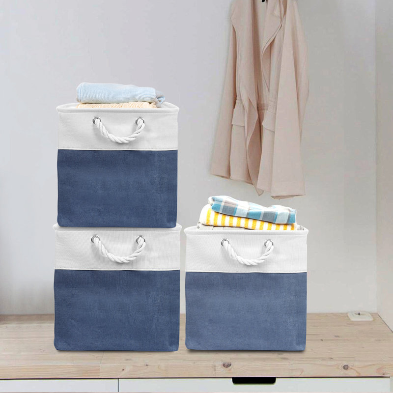 Home Organization And Storage Basket, Navy