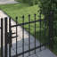 Michela 124.9934cm H x 99.9998cm W Black Metal Gate