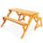 2-in-1 Transforming Interchangeable Outdoor Wooden Picnic Table Garden Bench