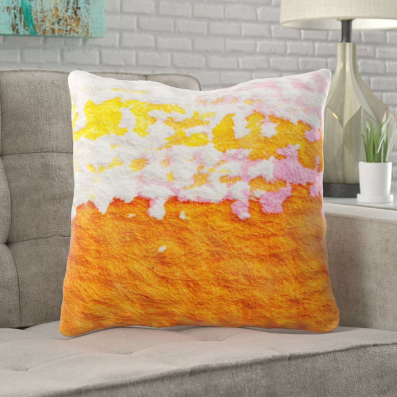  Coussin décoratif aquarelle, Microsuède, Intérieur
