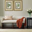 Banc en lin et coton et bouleau de style campagnard américain pour salon et chambre