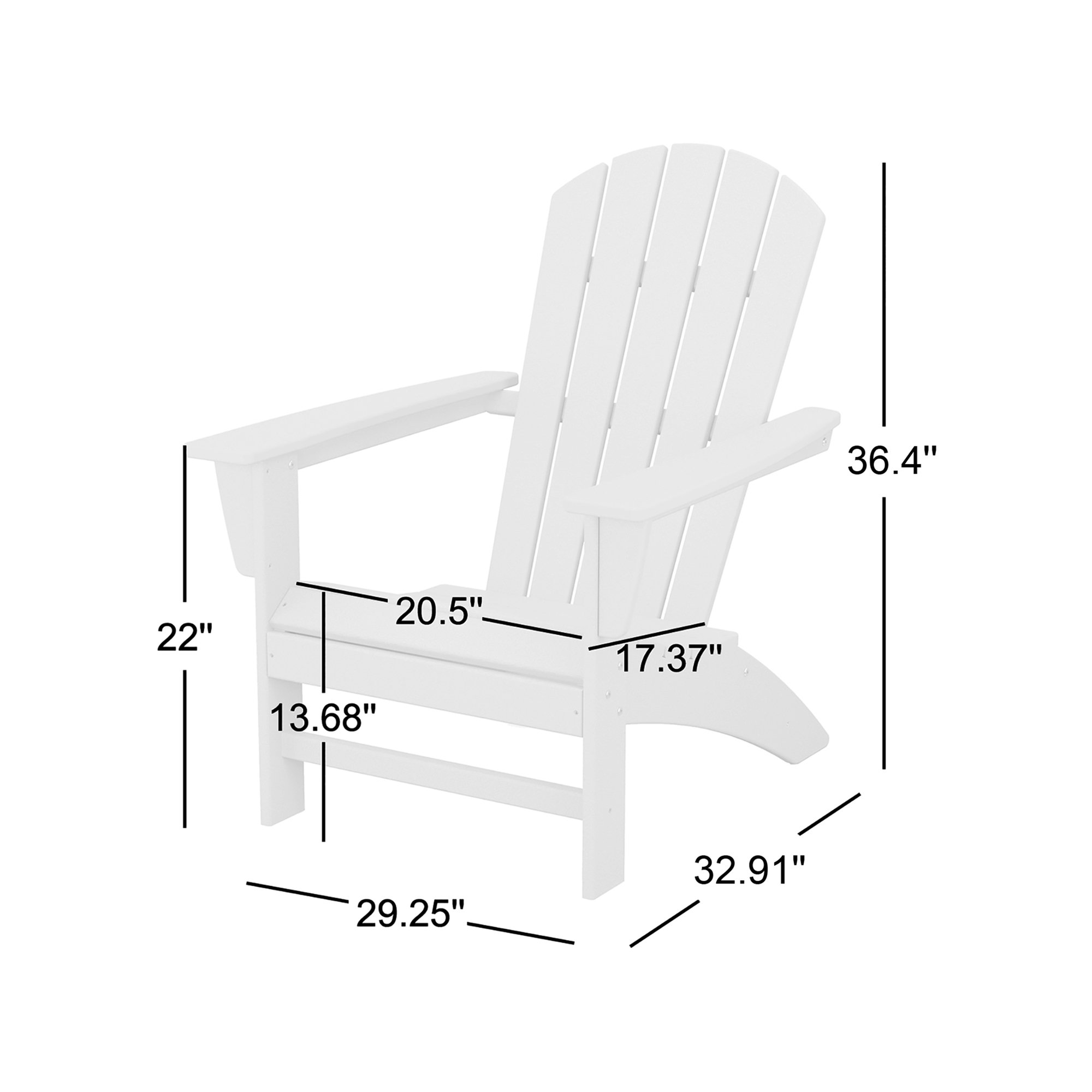 Nautical Adirondack Chair, Pacific Blue