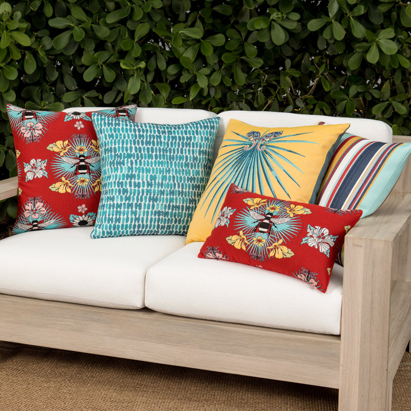 Thumbprint Outdoor Rectangular Pillow Cover & Insert, Aruba