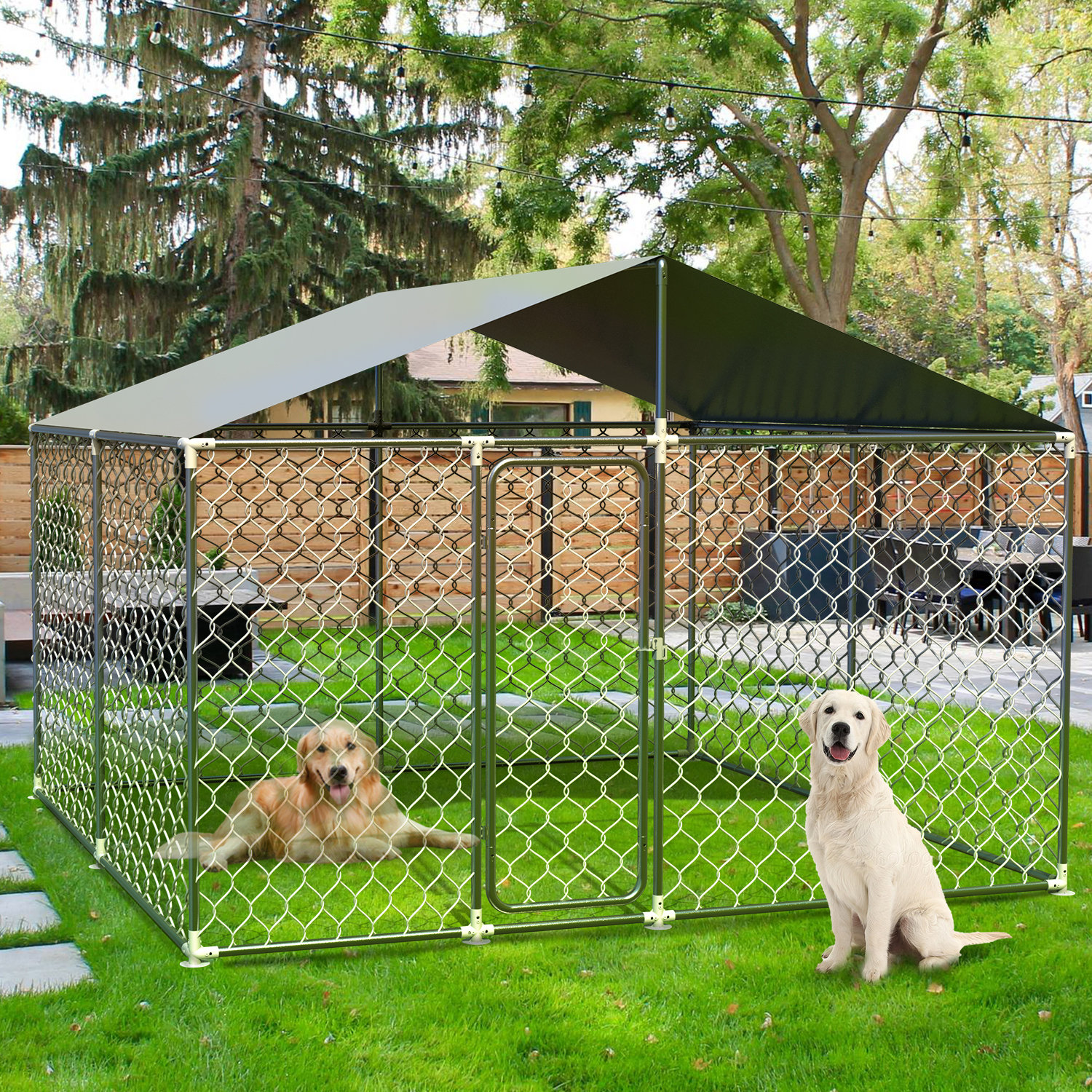 Ningbo Gaoxing Leisure Products 84" H Steel Yard Kennel with Door