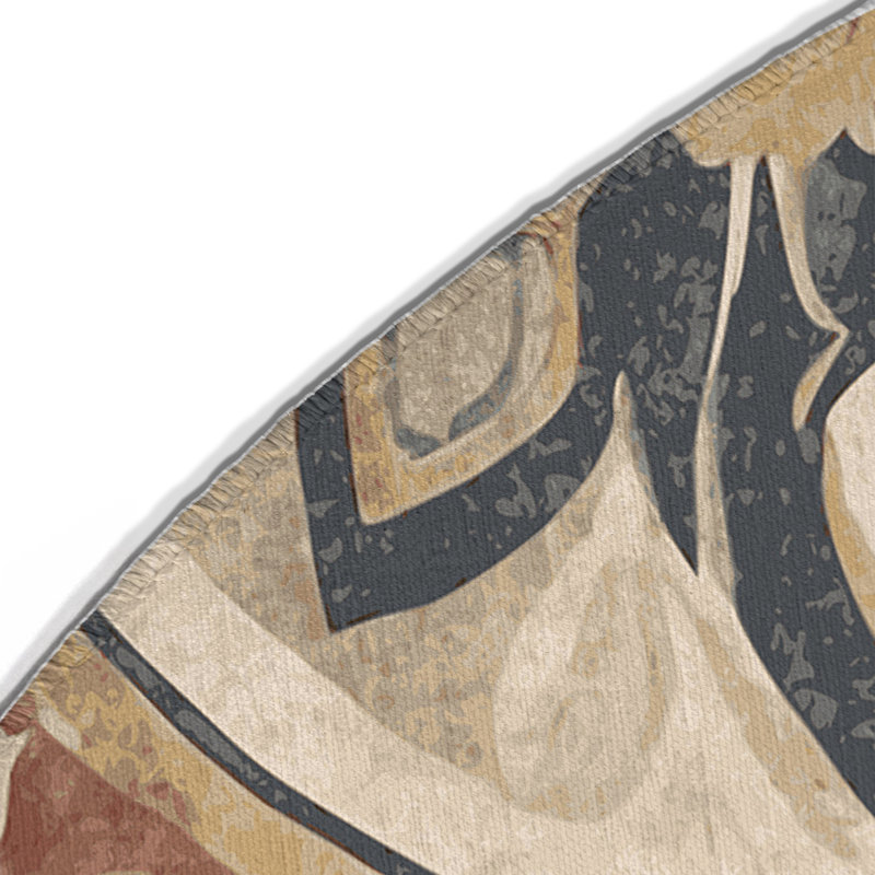 Groovy Line Indoor And Outdoor Area Rug, Round 5'