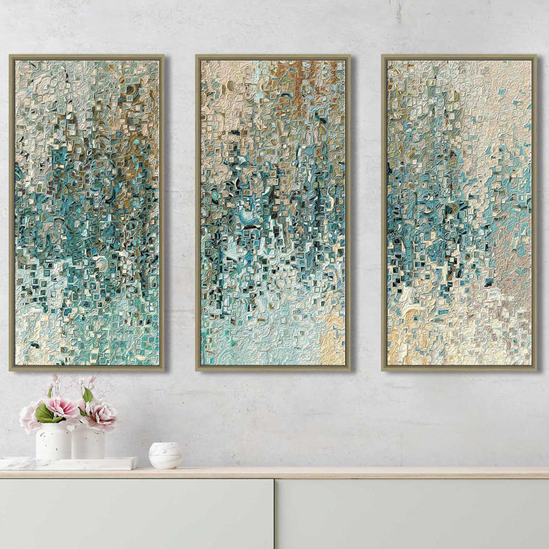 «Revealed» par Mark Lawrence, ensemble de 3 reproductions encadrées sur toile, H 41,5 po x l 64,5 po x P 2 po