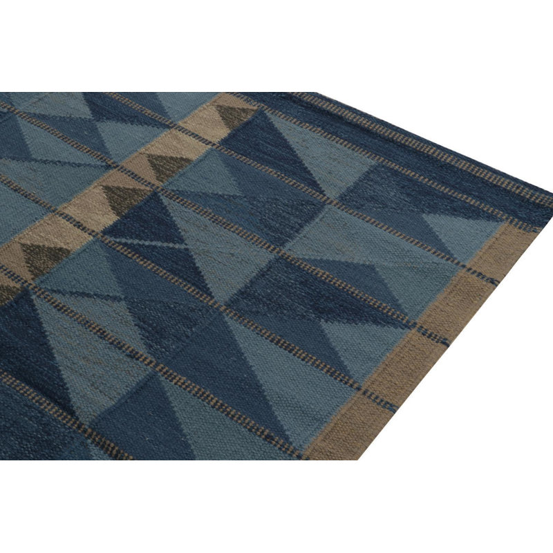 Scandinavian Wool Geometric Area Rug, Rectangle 5' x 7'