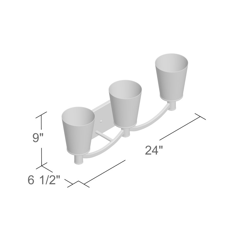 Alejandre 3 - Light Dimmable Vanity Light, Brushed Nickel