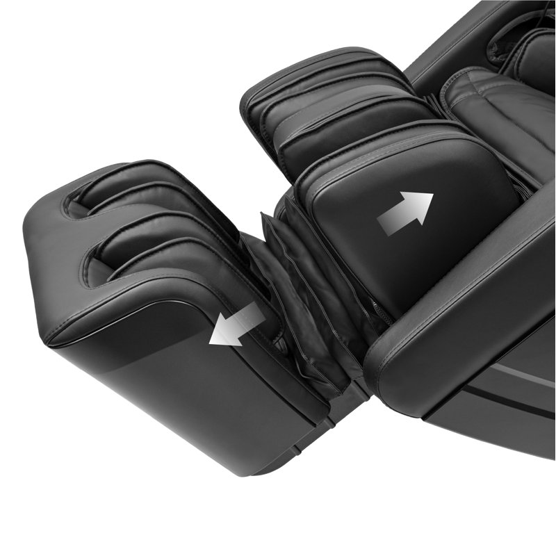 Black Faux Leather Recliner with Massage and Airbags
