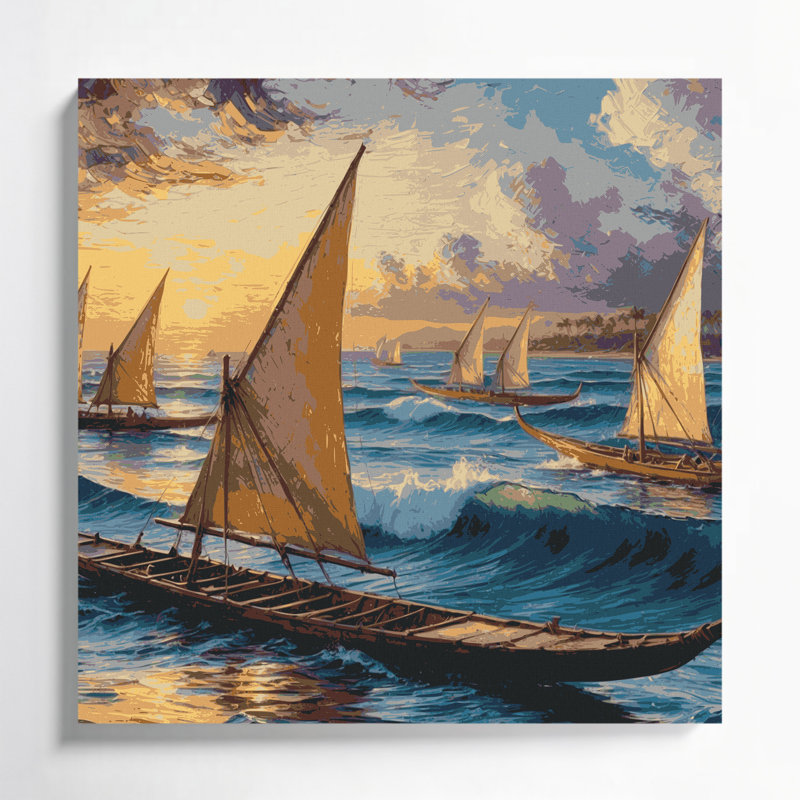 Impression sur toile hawaïenne, H 32 po x l 32 po