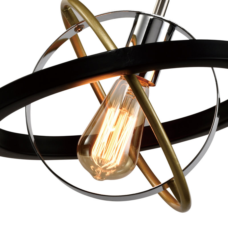 Randwick 1 - Light Black/Gold Pendant