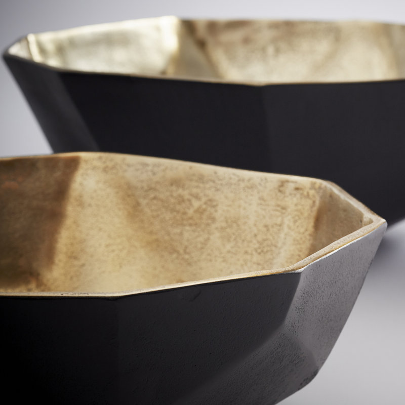 Radia Aluminum Decorative Bowl, 5.5" H x 15.5" W x 15.5" D