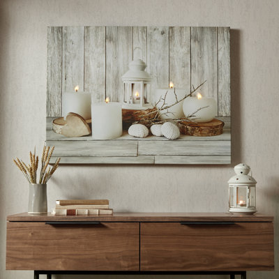 Art for the Home Coastal Treasures LED Printed Canvas