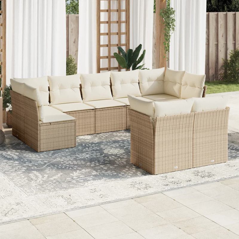 Ensemble de canapé de jardin Vidaxl beige