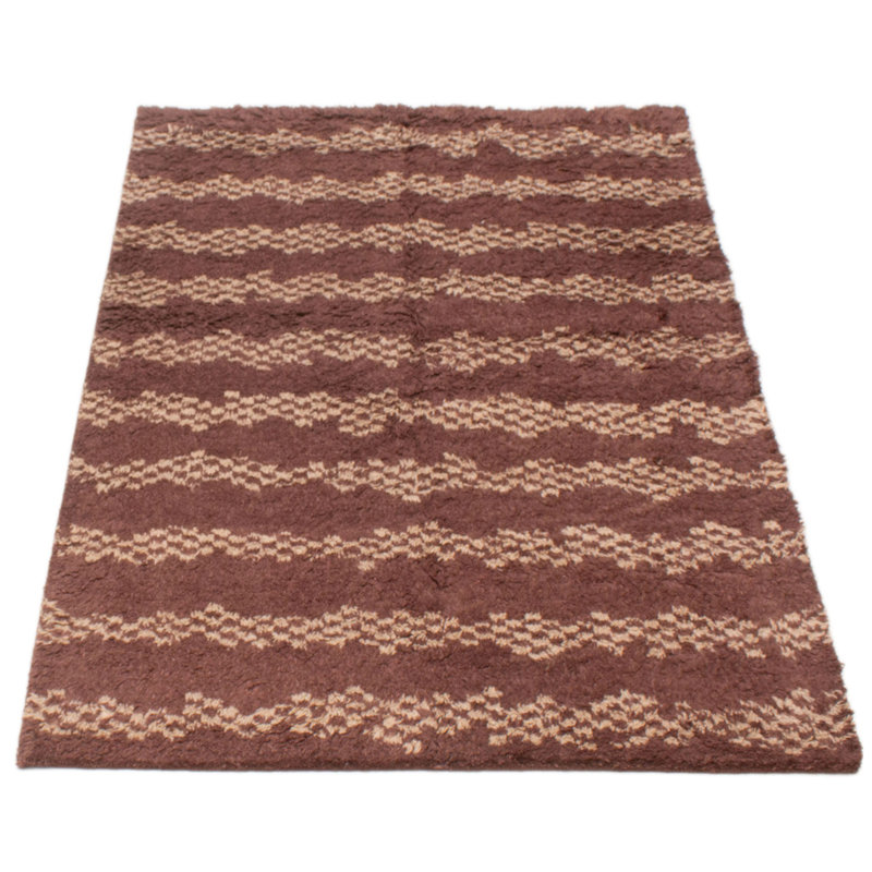 Tapis brun foncé unique 5 pi x 7 pi 9 po Grogan