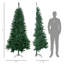 Demi-arbre de Noël artificiel 7 pi avec 52 branches, ouverture automatique, base en acier