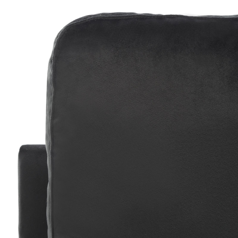 Aesha Velvet Armchair, Black Velvet