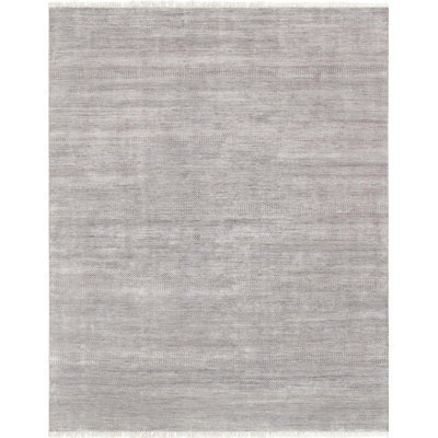 Hand Knotted Wool Area Rug in Black