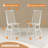 Norvia & Elvara Scandinavian Solid Wood 5-Piece Dining Set, 60'' Rectangular Table with Beveled Edge & Metal-Capped Legs, 4 Windsor Spindle Back Chairs, Classic White Oak-1081661772-1081661773
