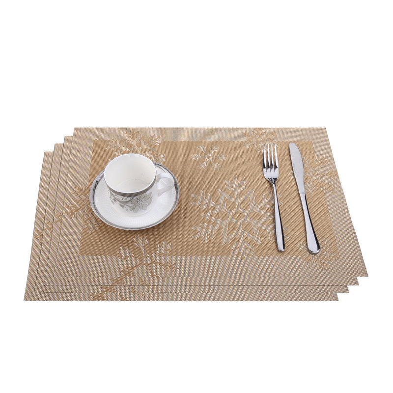 Beyah Embroidered Rectangle Placemat, Beige