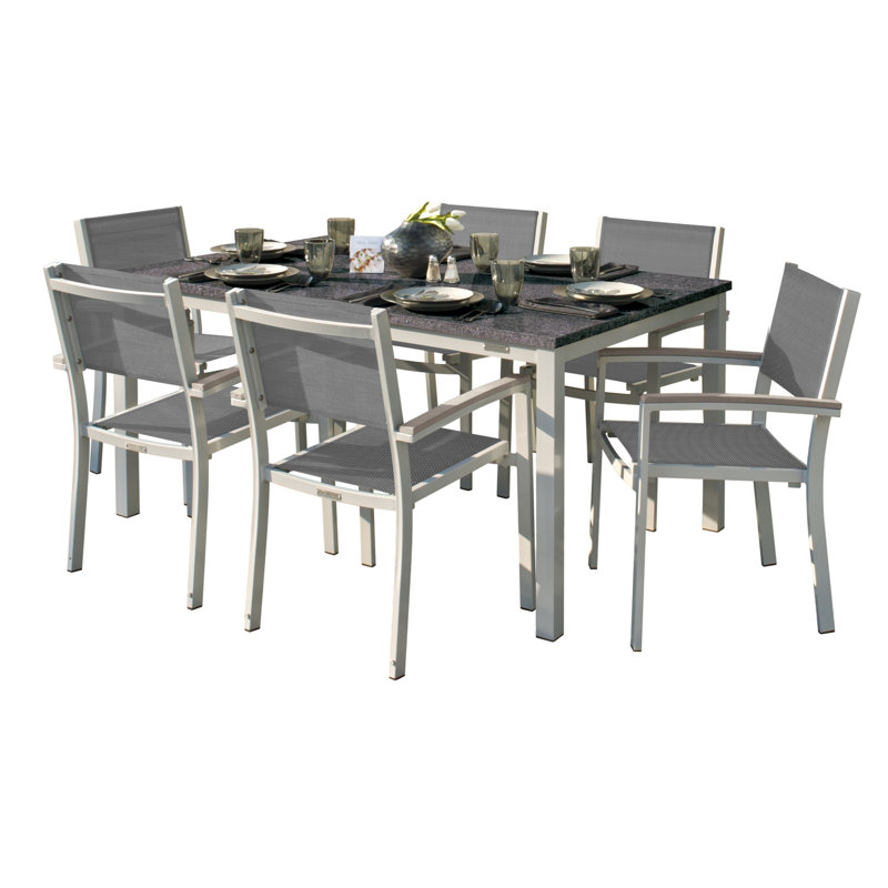 Travira Outdoor 7 - Piece Dining Set, Titanium
