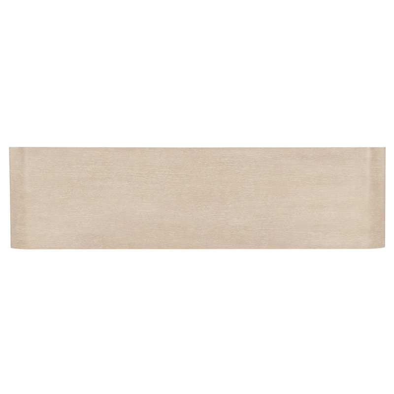 Cream Oak Veneer and Metal Console Table with Storage