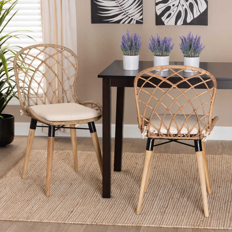 Chaise d'appoint Kinnard, Beige, Noyer brun