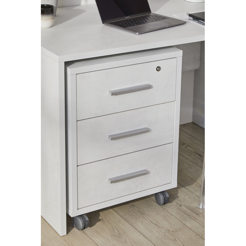 Elies 3 Drawer 51cm W Chest, Oxide White