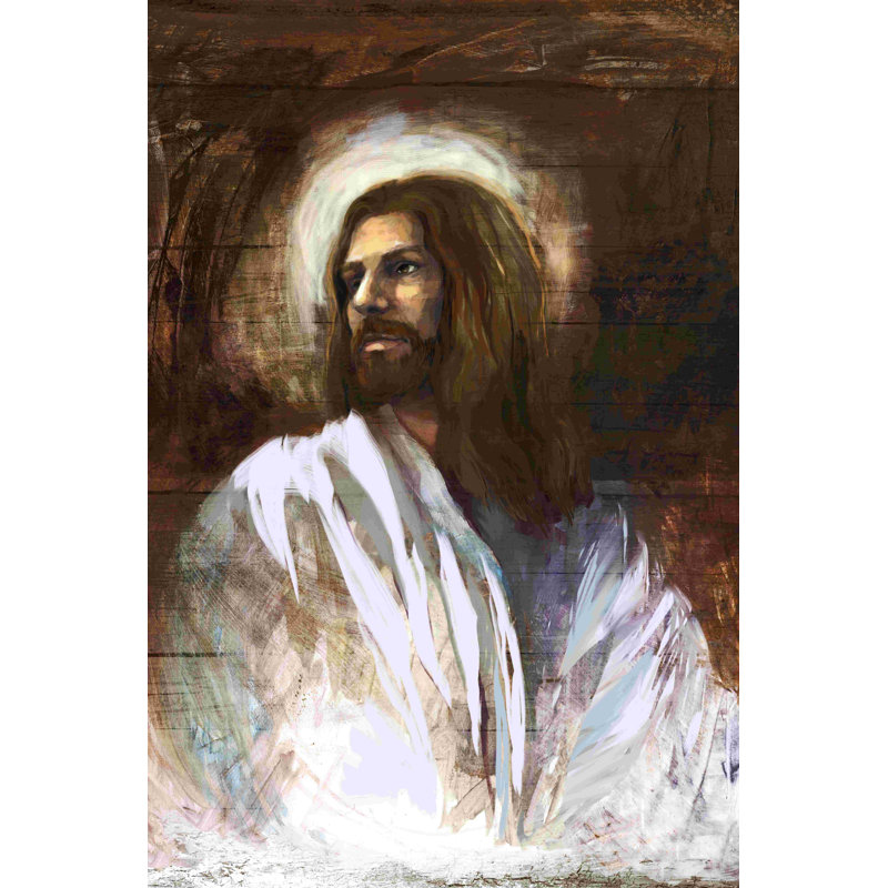 Portrait du Christ - reproduction sur toile tendue, H 18 po x l 12 po