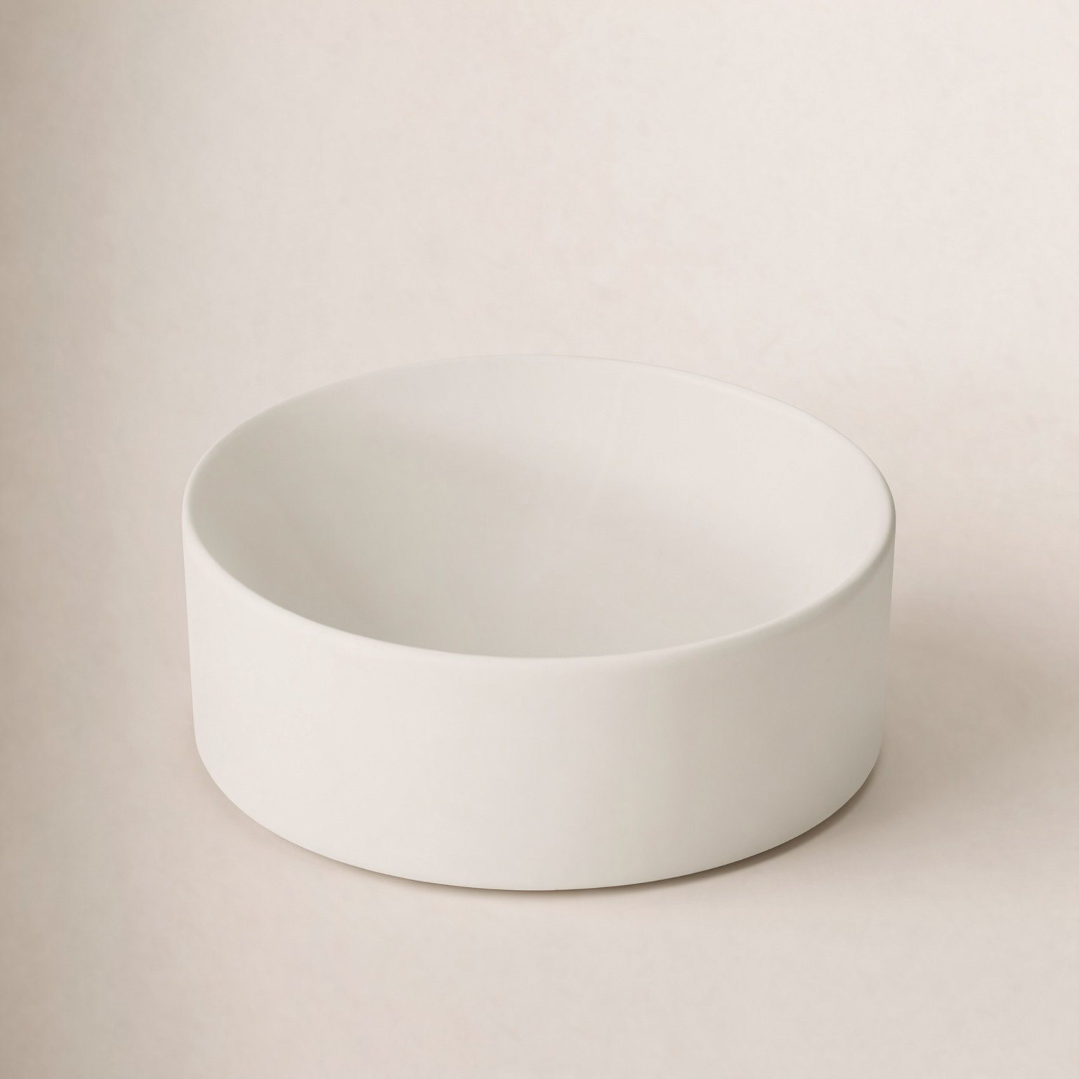Vox Round Vessel Bathroom Sink, Biscuit