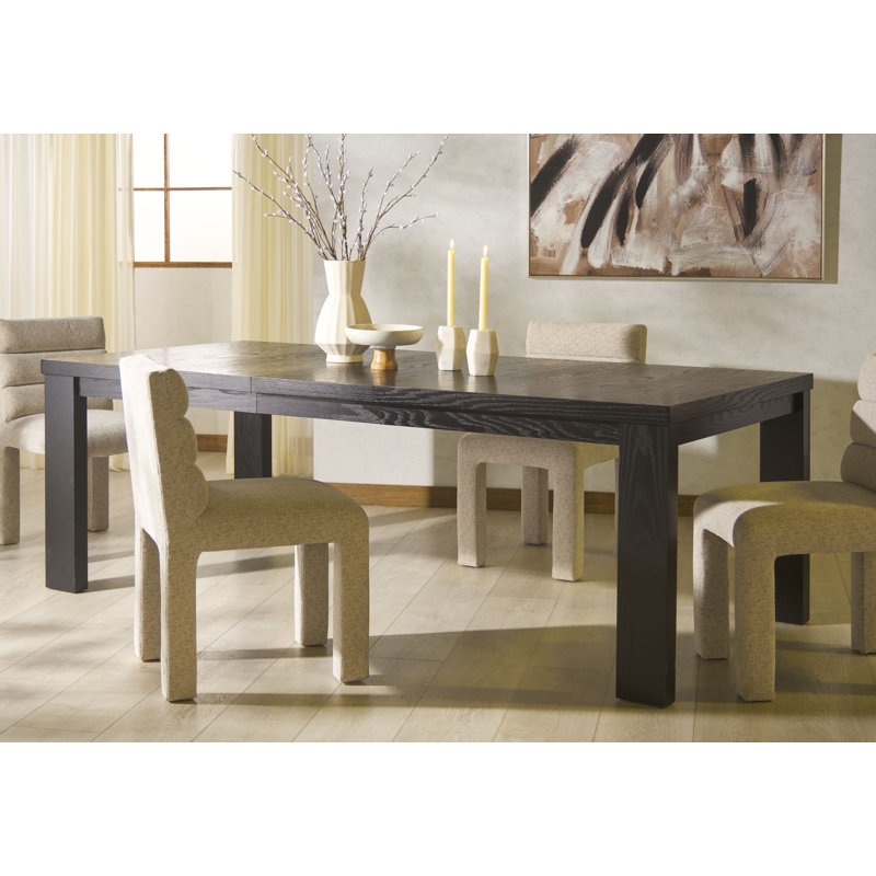 Desmond Extendable Wood Dining Table, Black