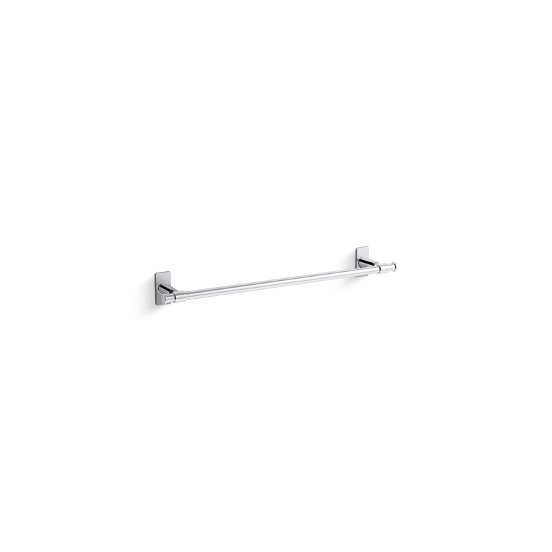 Castia by Studio McGee Towel Bar, Polished Chrome, 2.5" H x 18" W x 3.25" D