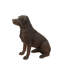 Statue de chien retriever brun assis-1866029698