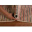 Tapis beige en laine noué à la main de conception unique 5 pi 7 po x 7 pi 8 po New Age