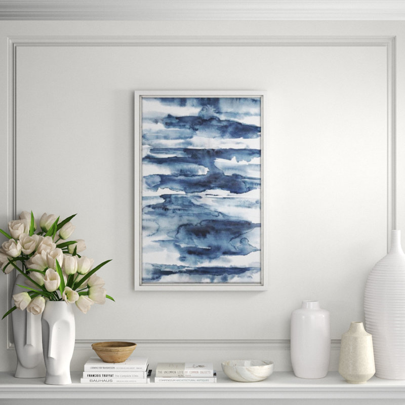Pools Of Blue Print by Emma McCartney, Glass Coat, 75" H x 50" W x 1.5" D