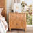 Mid-Century Modern Fluted Nightstand With 2 Drawers & Metal Handle-1569276685-1569276684