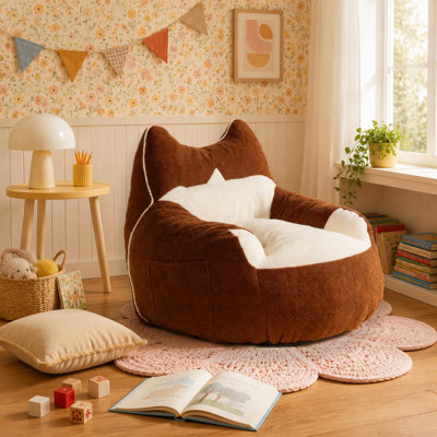 Pouf en forme de chat de 101 cm (40 pouces) pour adolescents et adultes, canapé de sol moelleux en mousse à mémoire de forme pour appartement, chambre, salon