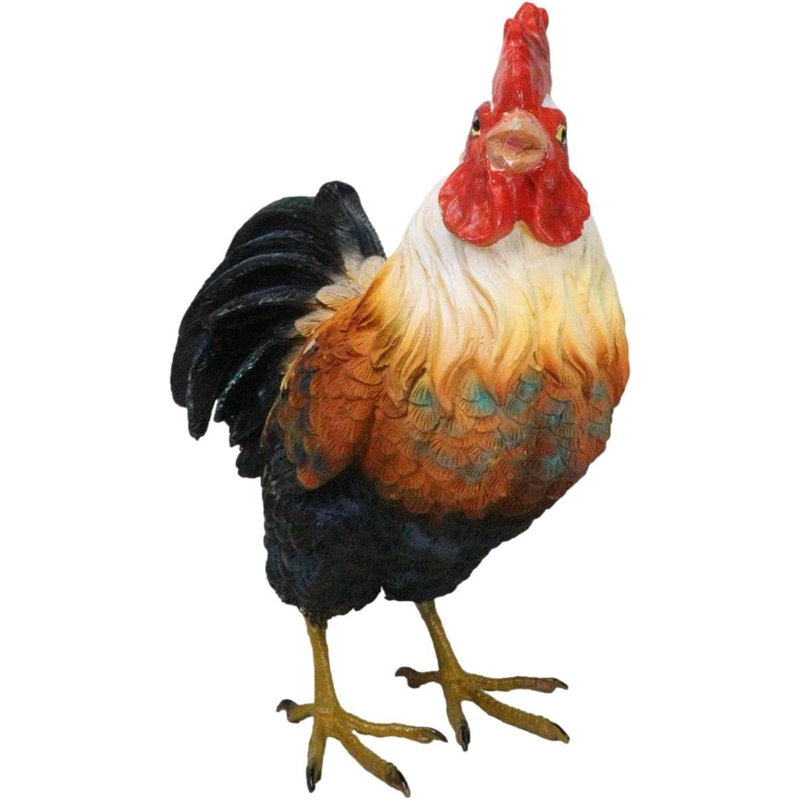 Figurine de coq de poulet rustique Western Country Farm