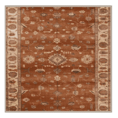 Tapis brun lavable à la machine