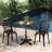 27” Round Cast Aluminum Patio Bistro Table with Hollow Top Cross Base for Backyard