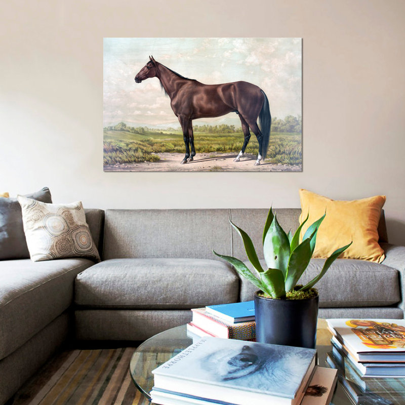 « cheval i », impression sur toile, H 12 po x l 18 po x P 1,5 po, Pas de tapis, Toile tendue