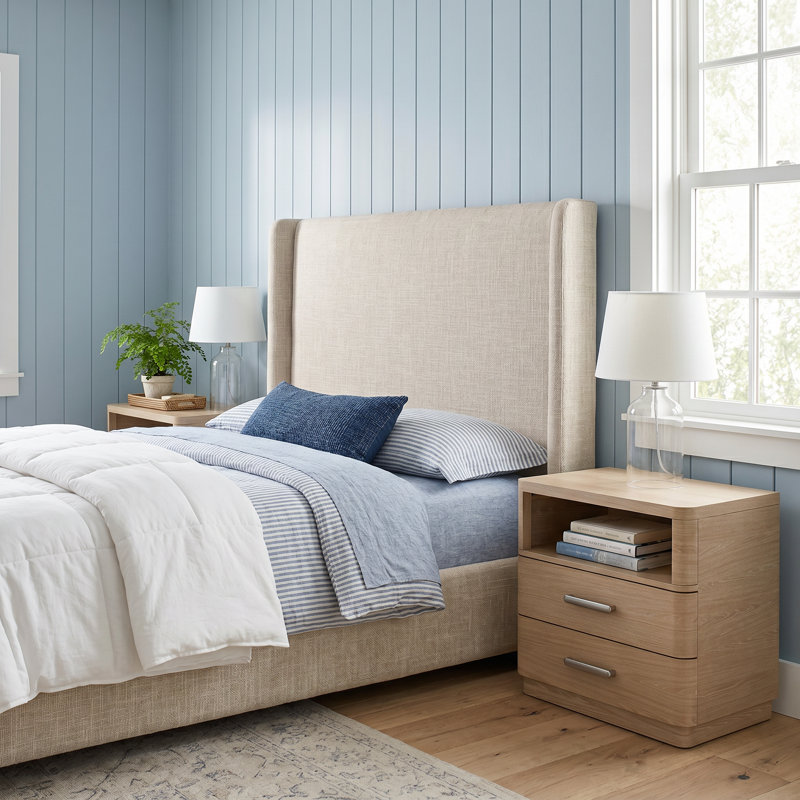 Nomad 3 Piece Queen Bedroom Set, 3 Pcs: Bed, 2 Nightstands, King