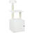 White  Cat Tree with Litter Box Enclosure
