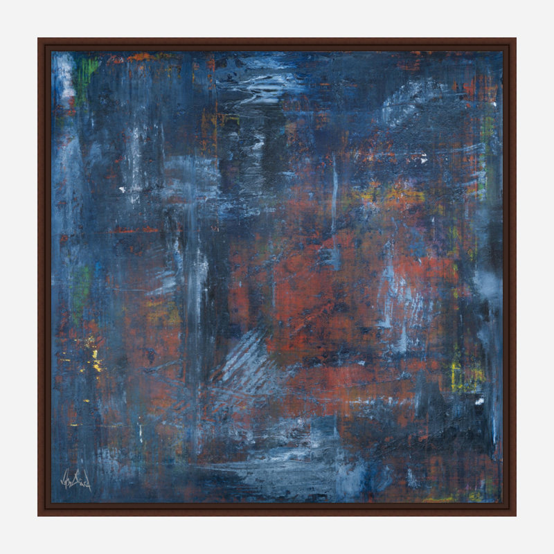 Abyss By John Beard - Gallery Wrapped Canvas Print, 38" H x 38" W x 2" D, Brown Floater Framed